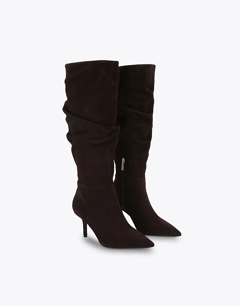 Сапоги Carvela Spirit из коричневой замши с заниженной талией — фото 2