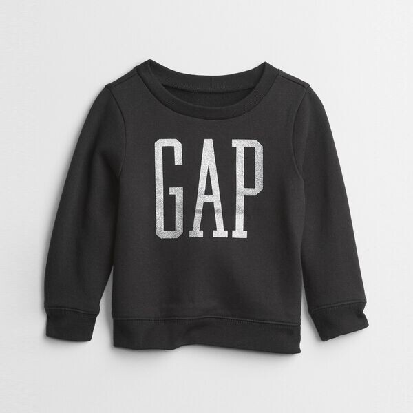 

Свитшот с круглым вырезом и логотипом Gap, черный