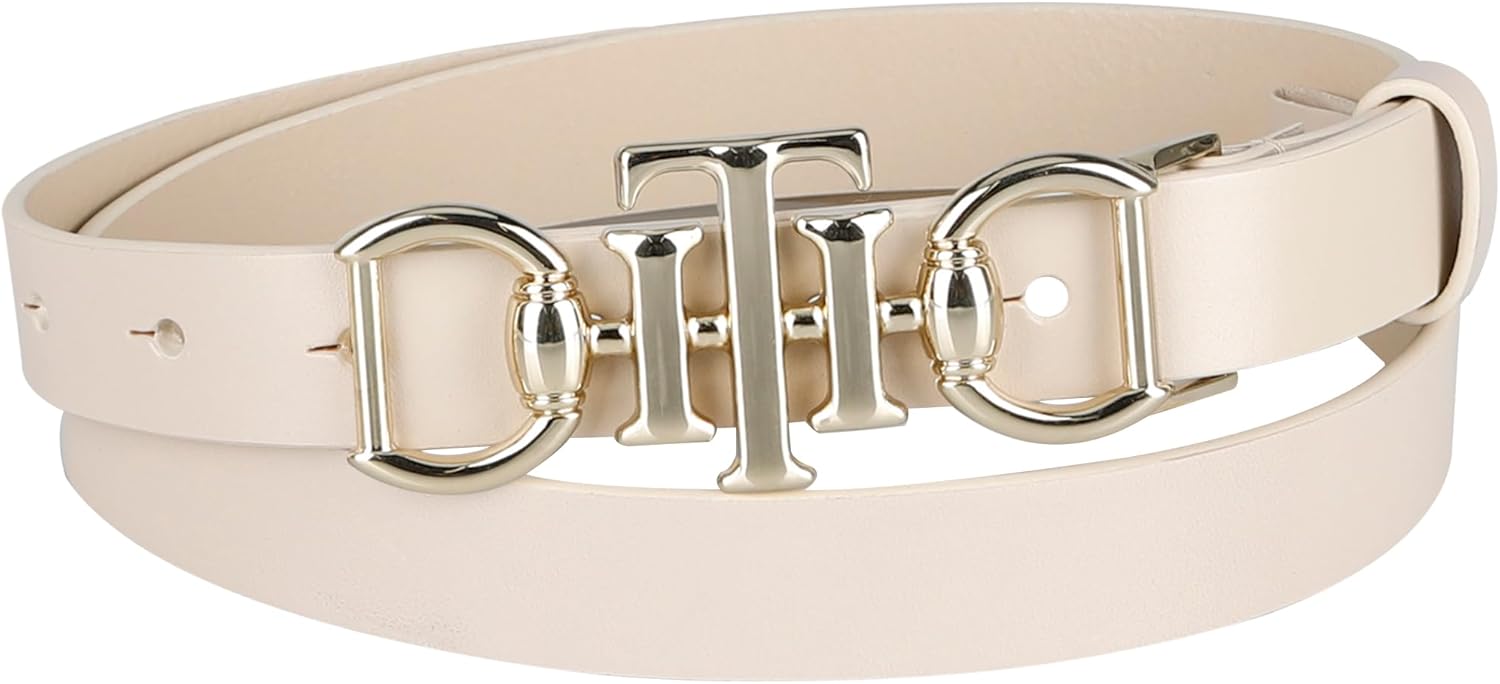 

Женский ремень Tommy Hilfiger TH Horsebit с эффектной пряжкой, узкий, кожаный, для джинсов, брюк и платьев, Feather White, Белый, Женский ремень Tommy Hilfiger TH Horsebit с эффектной пряжкой, узкий, кожаный, для джинсов, брюк и платьев, Feather White