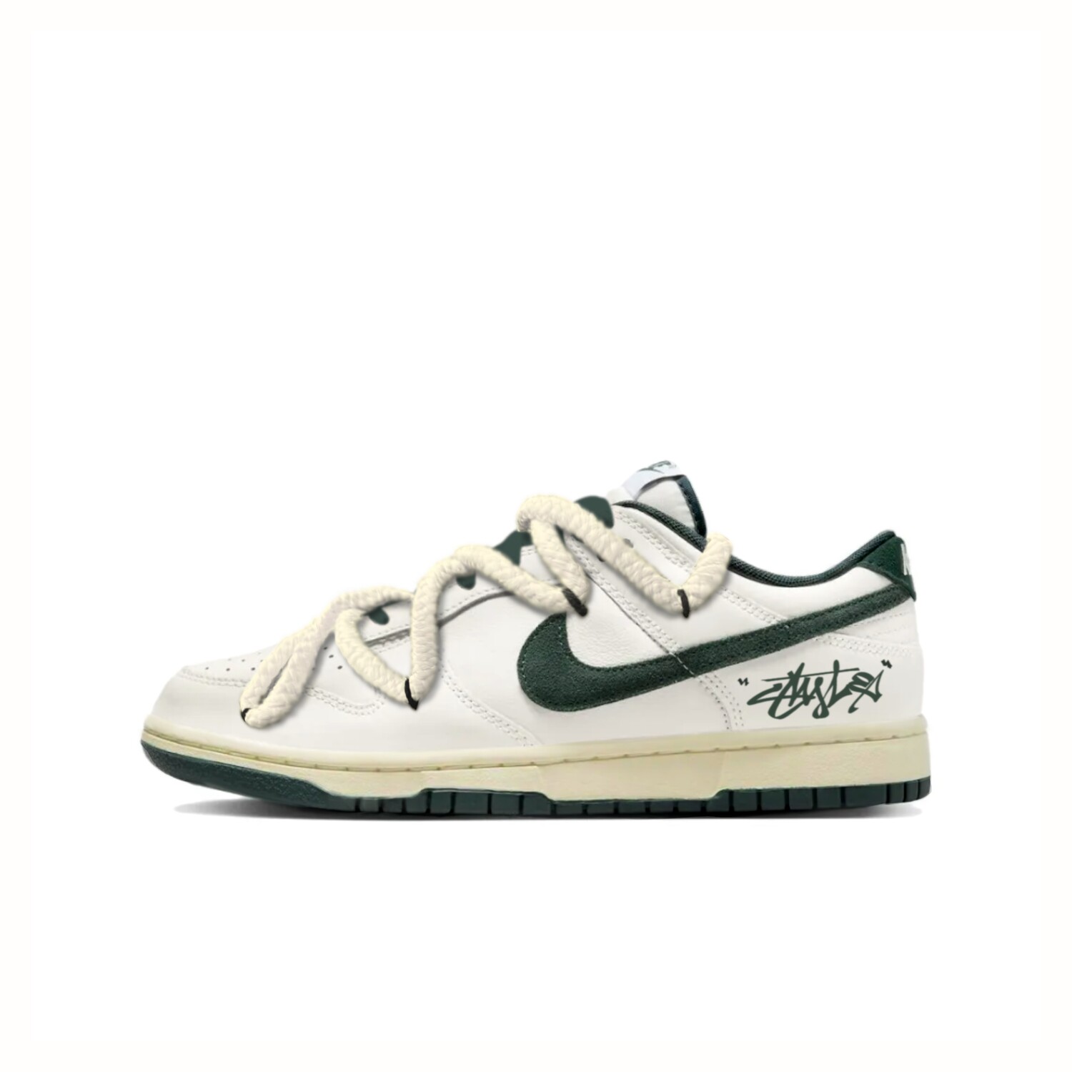 

Кроссовки Nike Dunk Skateboarding Shoes Unisex Low-top White/green, цвет Jasper