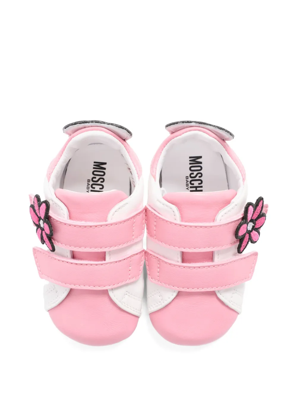 Туфли для первых шагов с цветочным декором Moschino Kids, белый — фото 4
