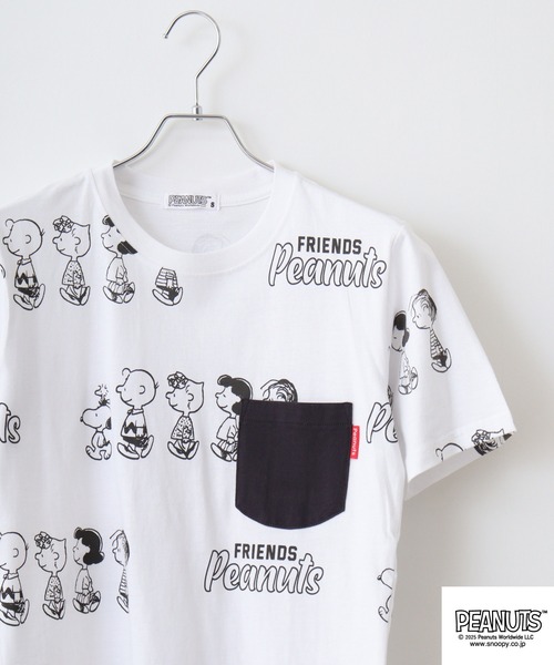 

Футболка с вышивкой и принтом PEANUTS, белый