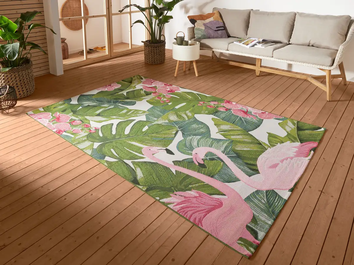 

HANSE Home уличный ковер "Tropical Flamingo", прямоугольный, для дома и улицы, ковер, устойчивый к атмосферным воздействиям, для балкона, сада, гостиной 80х165 см, цвет bunt