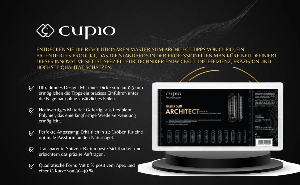 Многоразовые типсы «Master Slim Architect» от Cupio для наращивания ногтей Cupio — фото 2