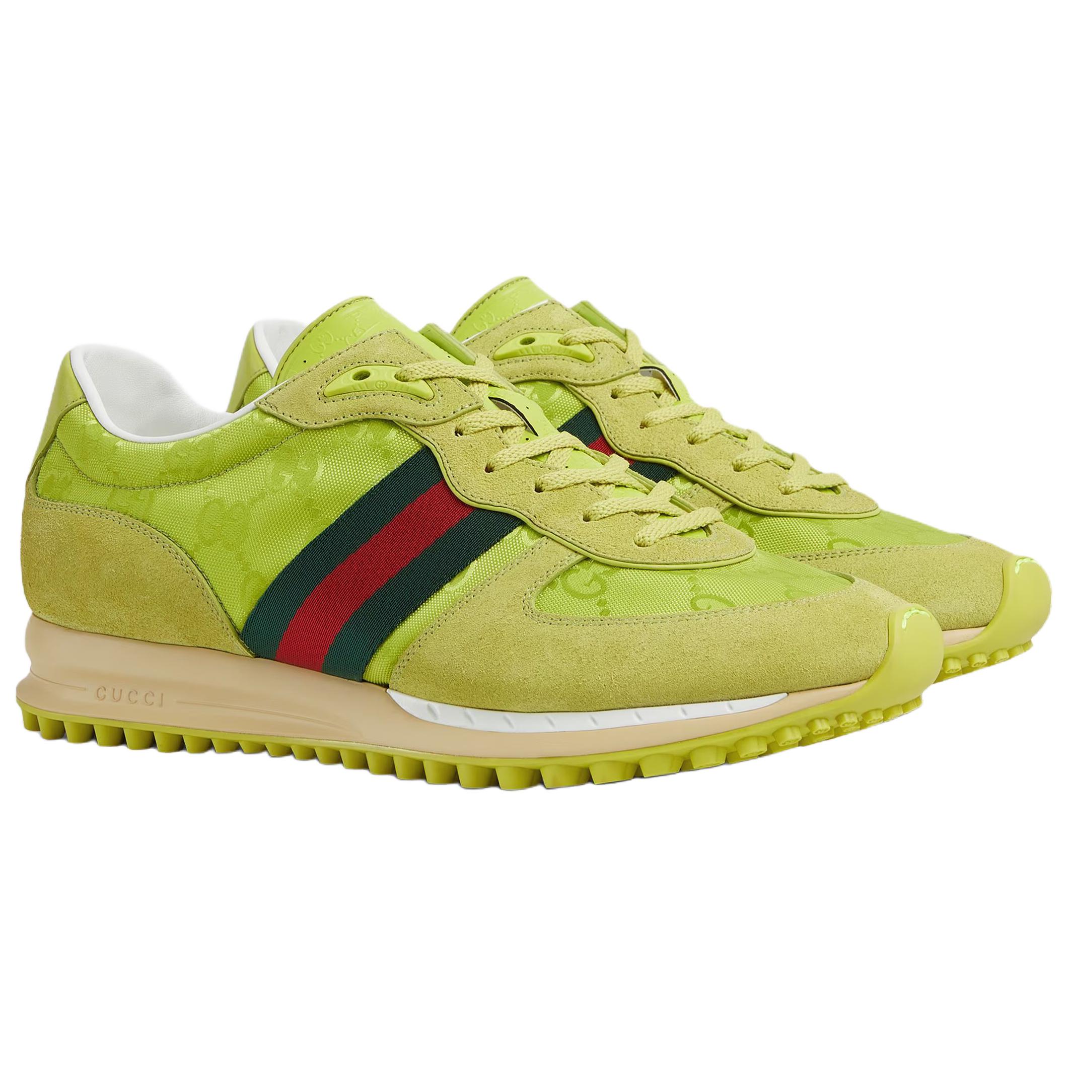 GUCCI RE MOTION Low top повседневные кроссовки мужские зеленые — фото 4