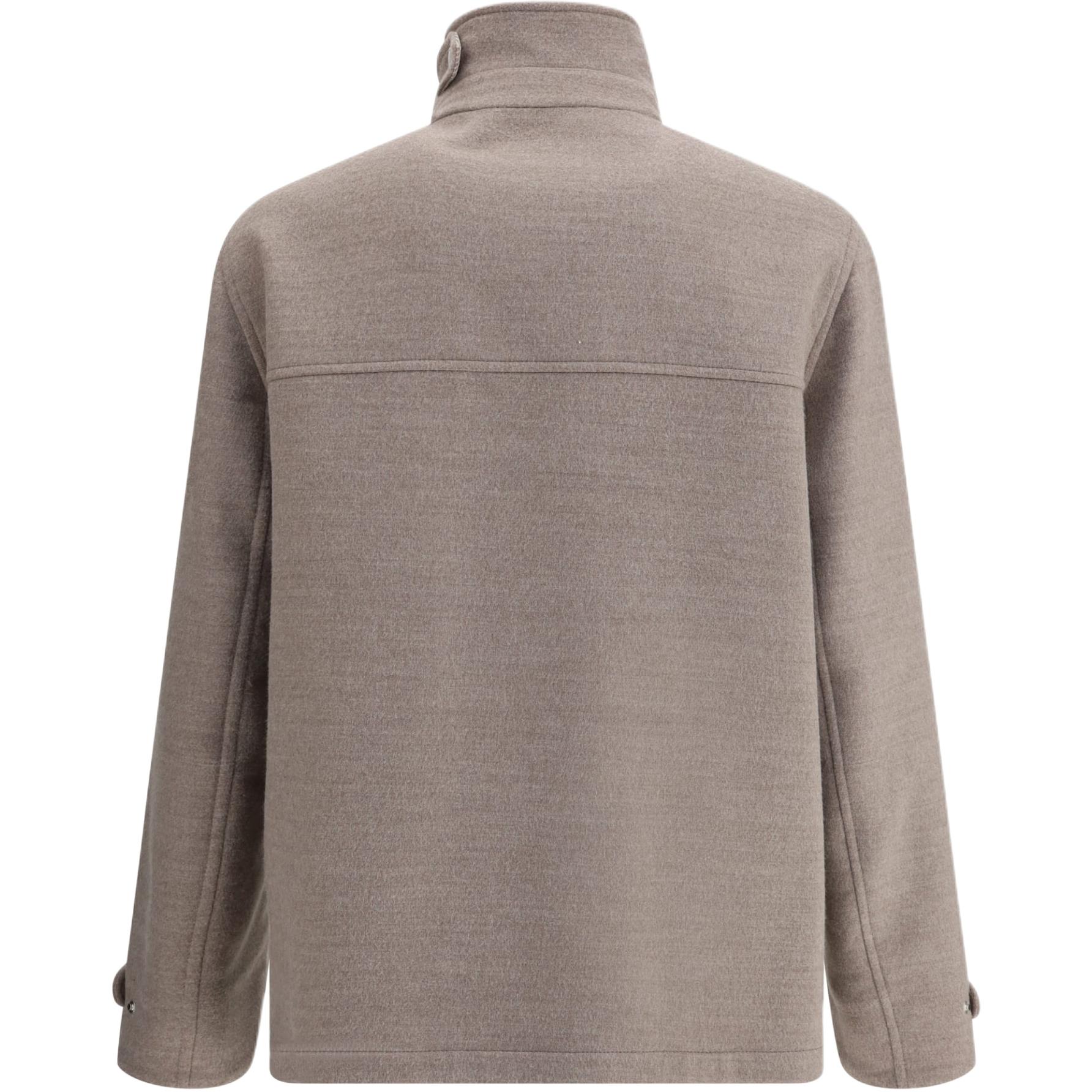 Brunello Cucinelli Куртка с высоким воротником и накладными карманами, Light Brown — фото 2