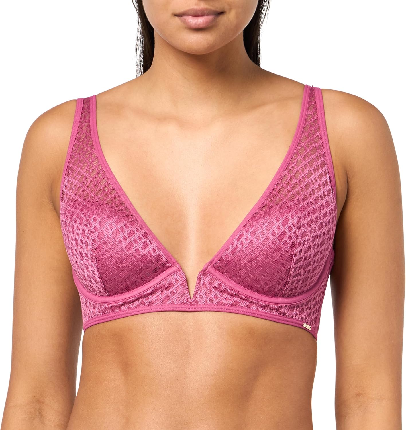 

BOSS Женский бюстгальтер-треугольник B Lace, Red Violet