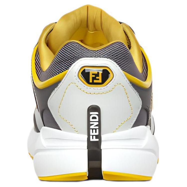 FENDI Мужские серые кеды низкие повседневные — фото 4