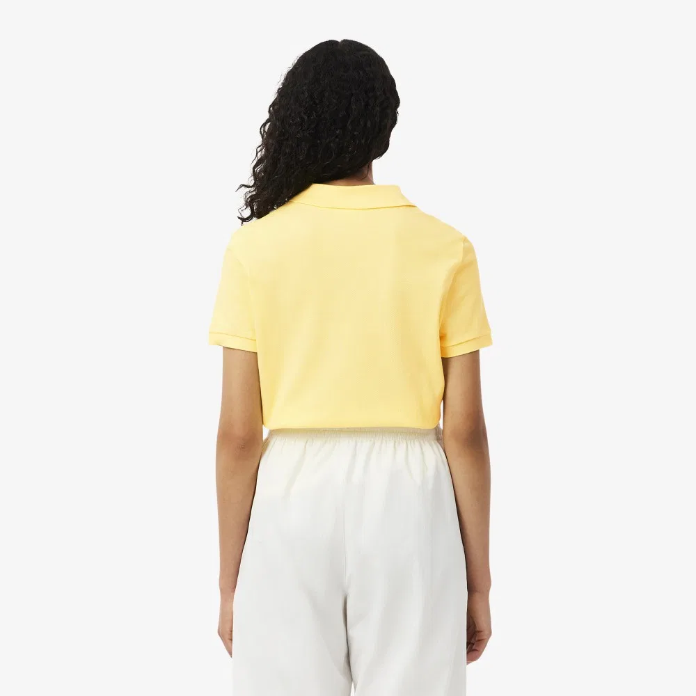 Поло Lacoste Basic Regular Fit, светло-жёлтое — фото 3