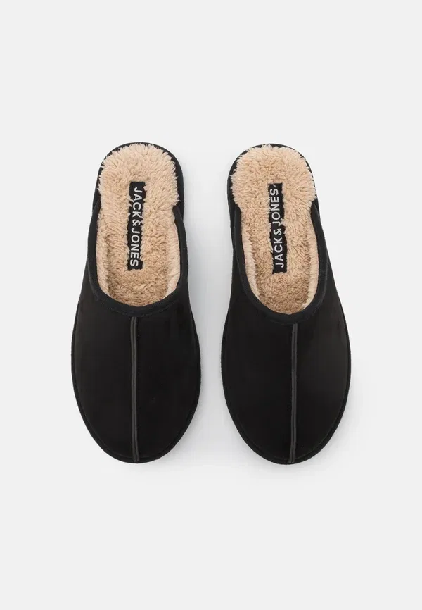Тапочки Jfwdudely slippers Jack & Jones, черный/бежевый — фото 4