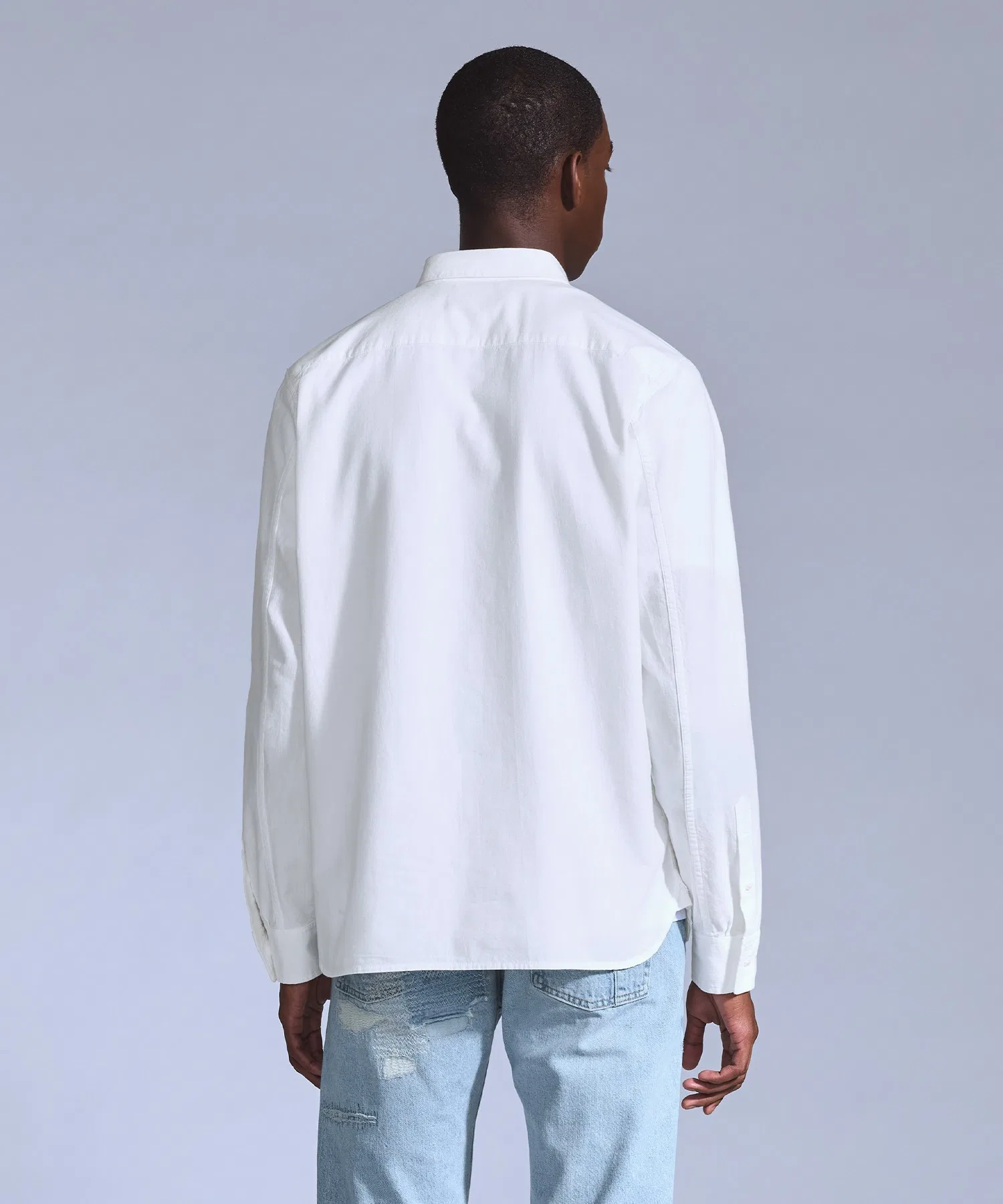 Мужская рубашка Levi's BLUETAB с воротником на пуговицах белая — фото 2