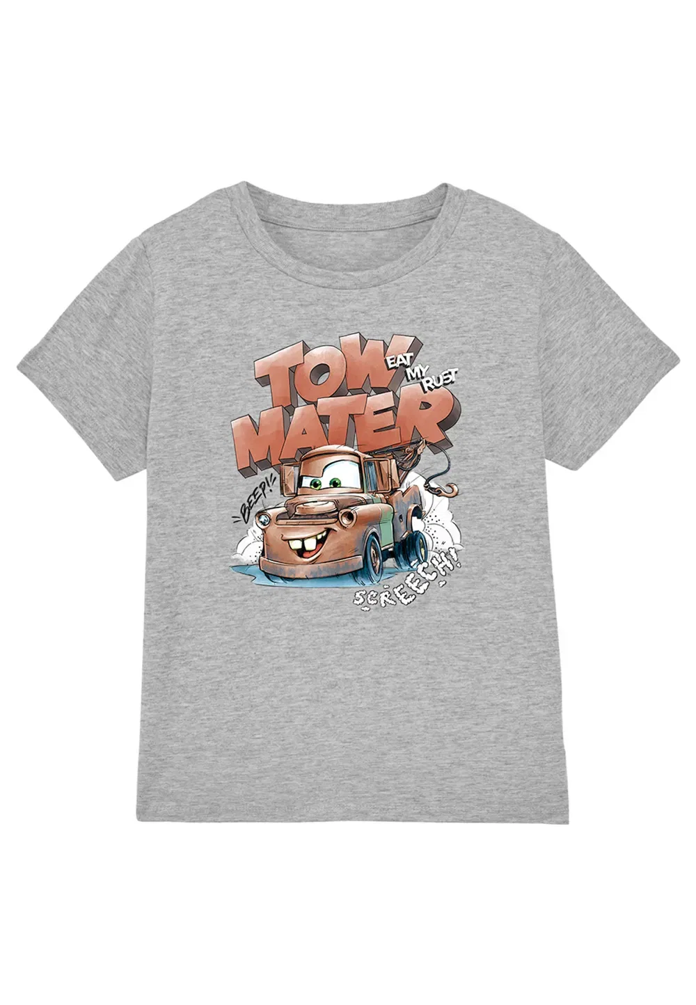 Детская футболка Cars Tow Mater Screech! Disney, серый — фото 4