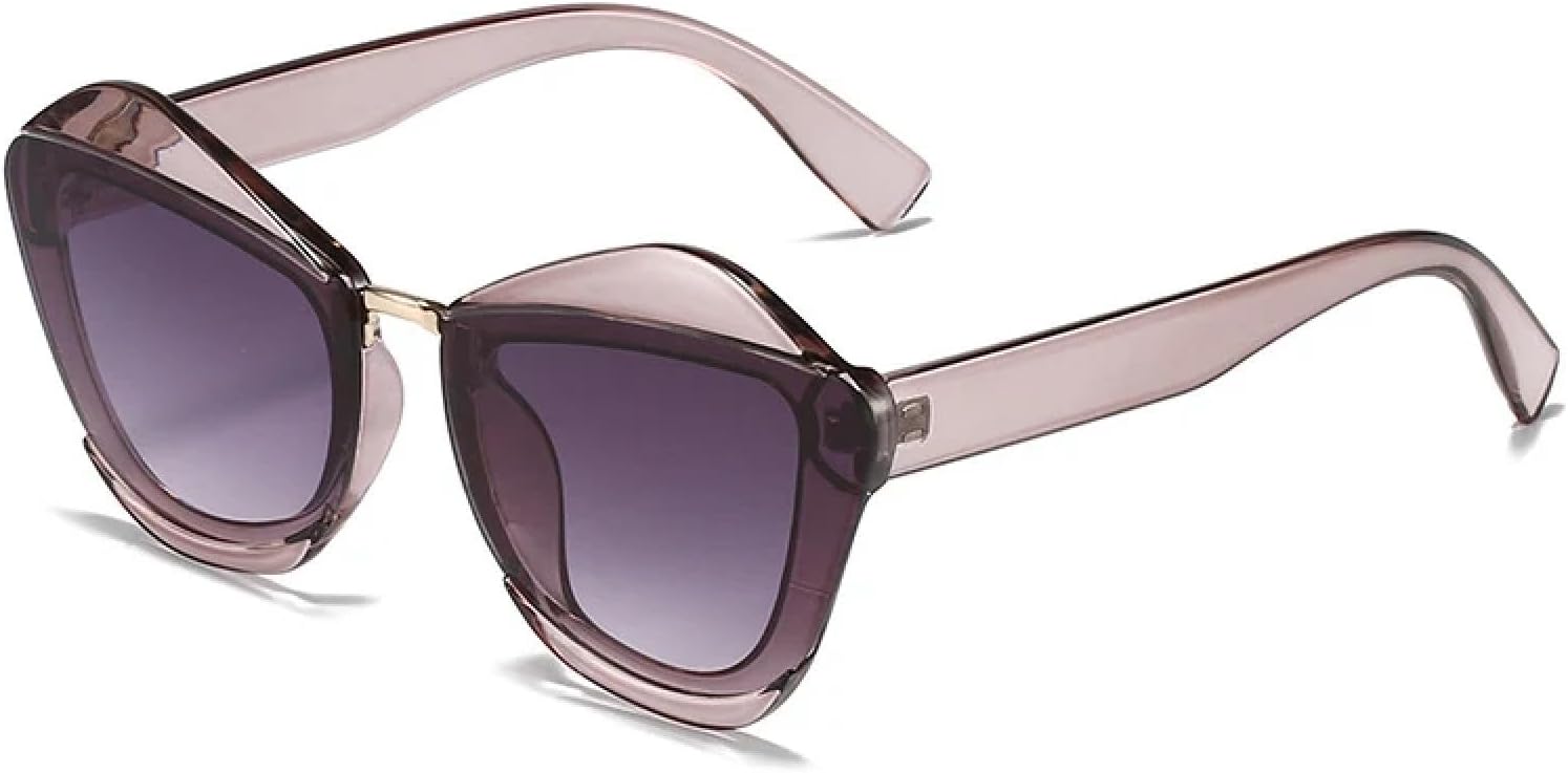 

Модные ретро-солнцезащитные очки «кошачий глаз» для женщин и мужчин, трендовые роскошные солнцезащитные очки для путешествий и вождения, защита от УФ-излучения UV400 TKKTLLT, Gray Gradient Gray