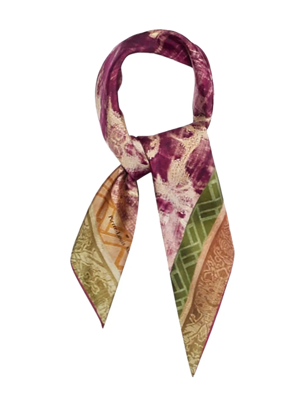 

Шелковый шарф с абстрактным принтом Pierre-Louis Mascia, розовый