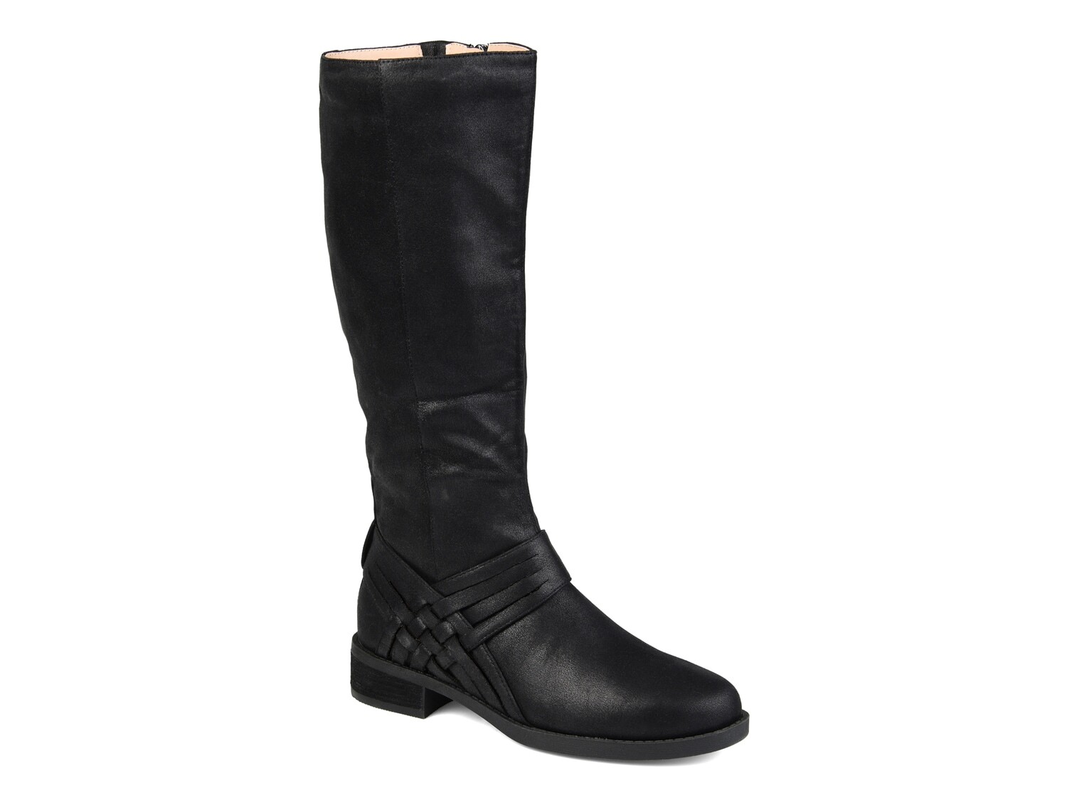 

Ботинки Journee Collection из искусственной замши до голени, черный