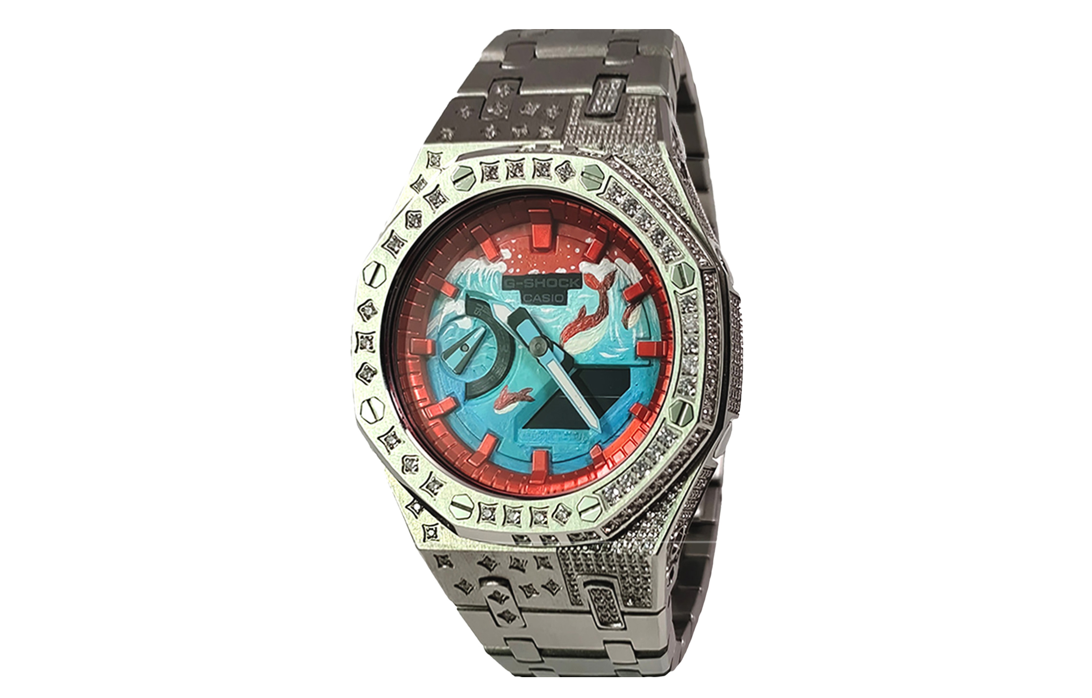 

CASIO Часы Retrofit Series GA2100 Collection Quartz Movement Stainless Steel Strap Watch Men's Watch Multicolor Watch Dial