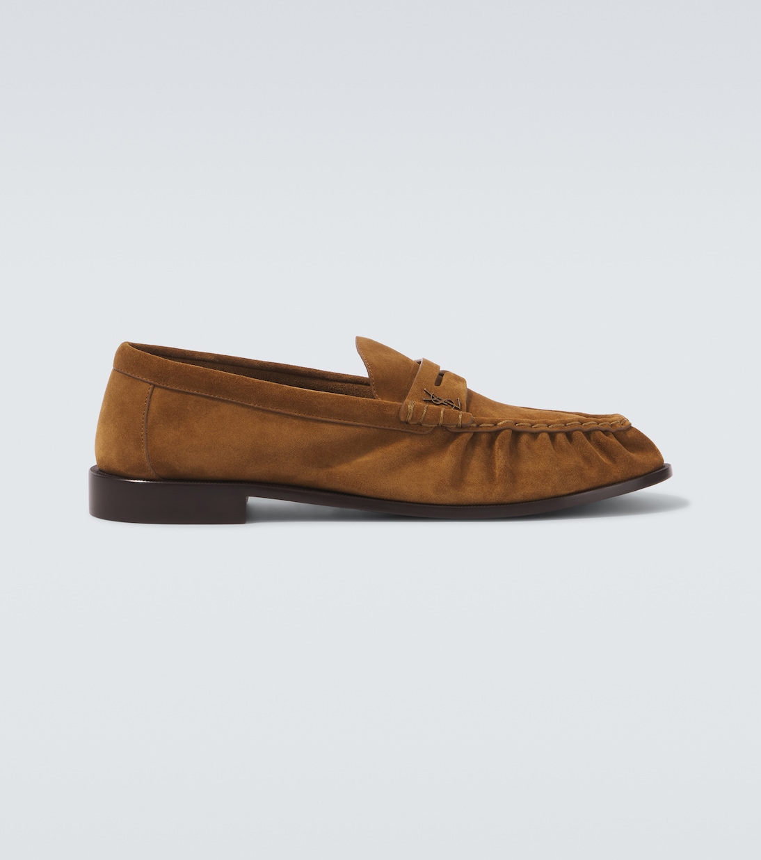 

Лоферы пенни лоуферы из замши Saint Laurent, Cuoio