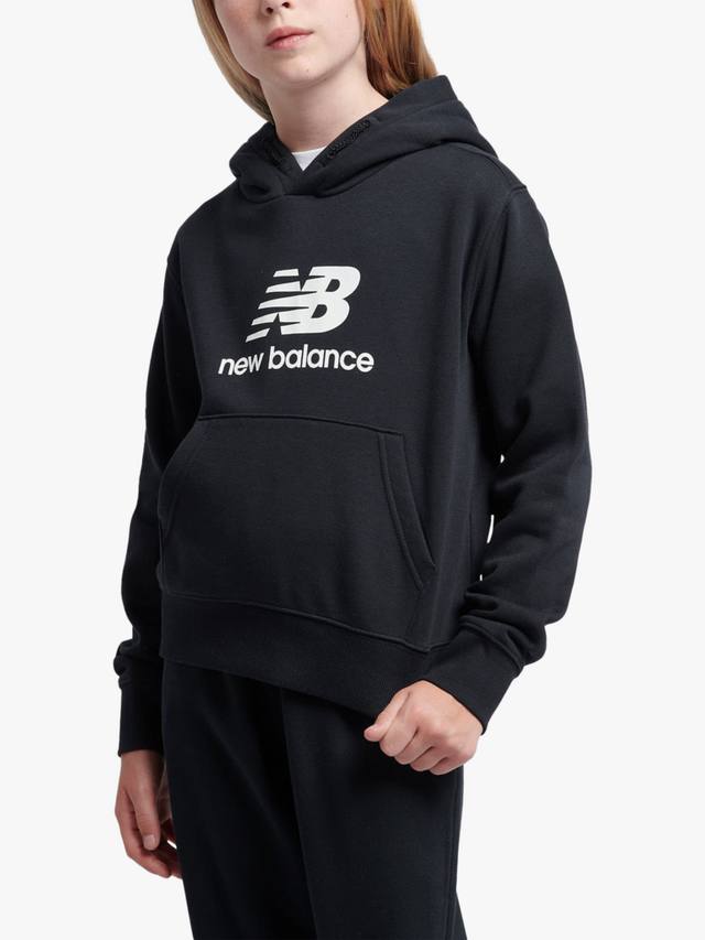 

Детская худи с логотипом Brushed Back New Balance, Caviar