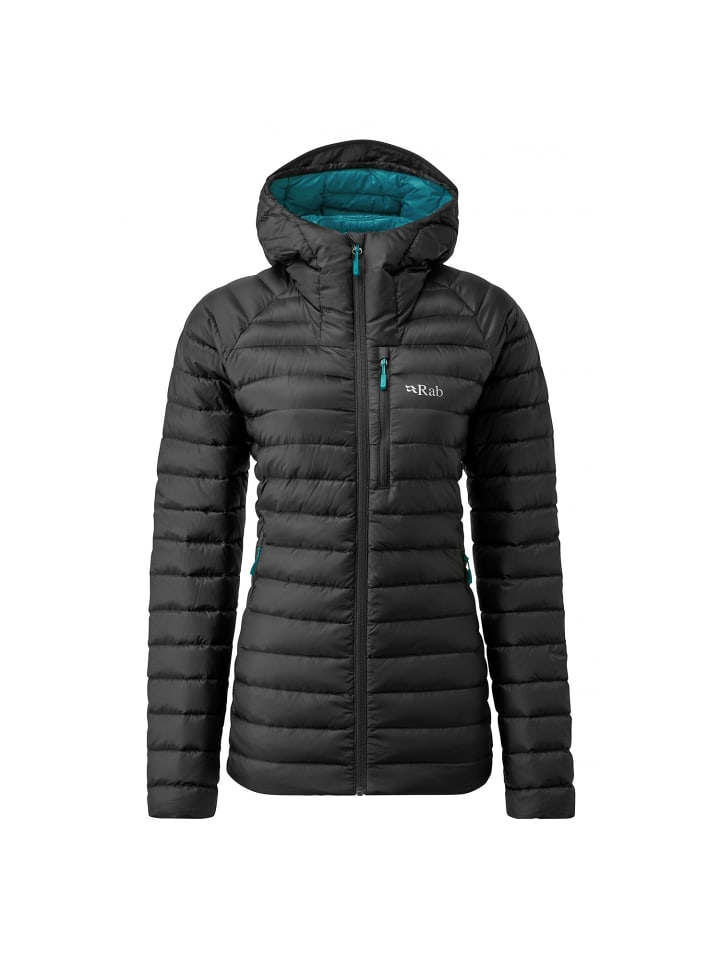 

Длинная куртка Rab W MICROLIGHT ALPINE черного цвета