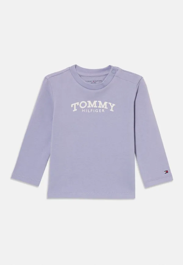 Футболка с длинными рукавами и текстурированным логотипом. Tommy Hilfiger, Periwinkle Dusk