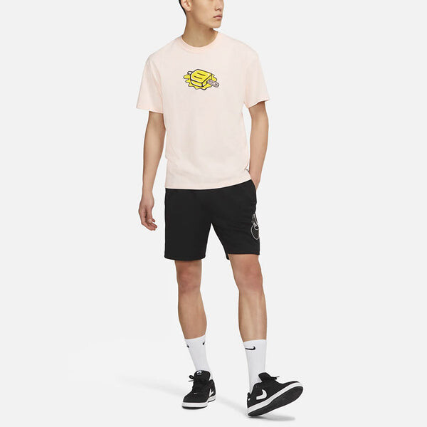 Футболка sb skateboard printing skateboard knit sports short sleeve pink Nike, розовый — фото 3