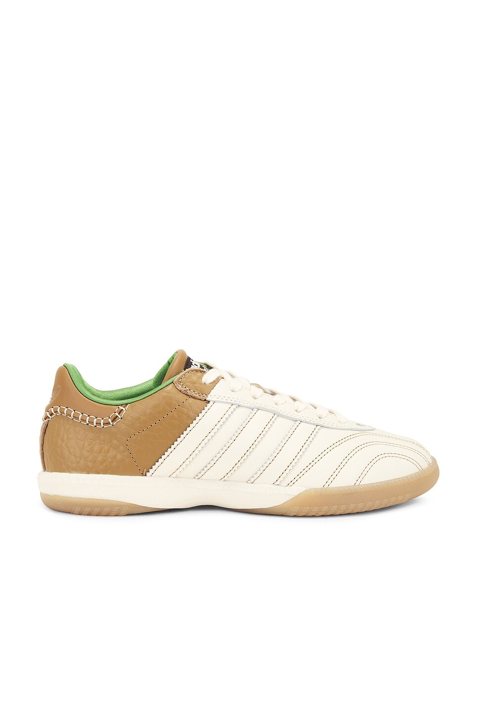 

Кроссовки Samba Millenium Adidas By Wales Bonner, цвет Wonder White, Desert, & Crew Green