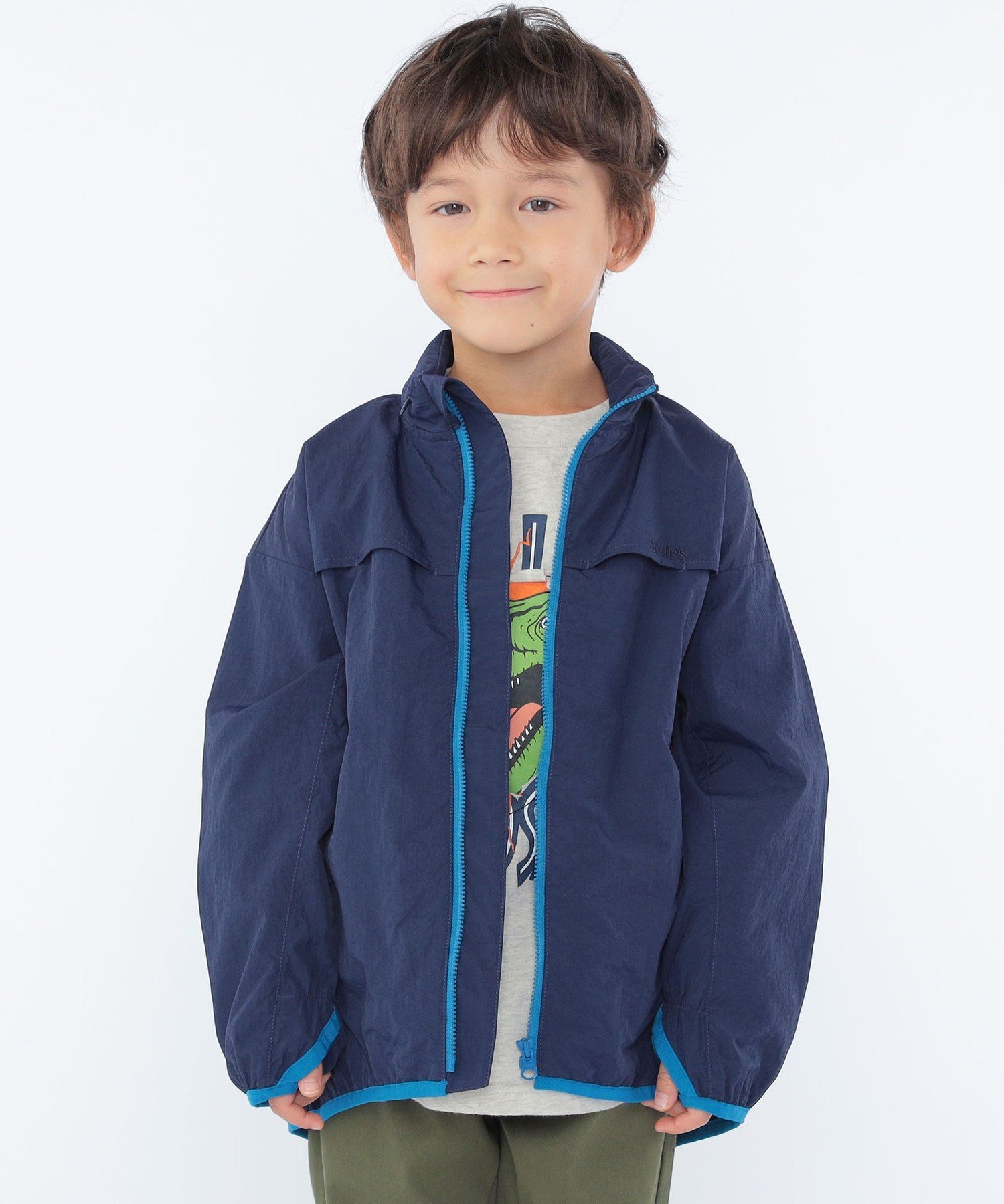 Детская толстовка на молнии SHIPS: 100~130 см / <Водоотталкивающая> SHIPS KIDS, Navy