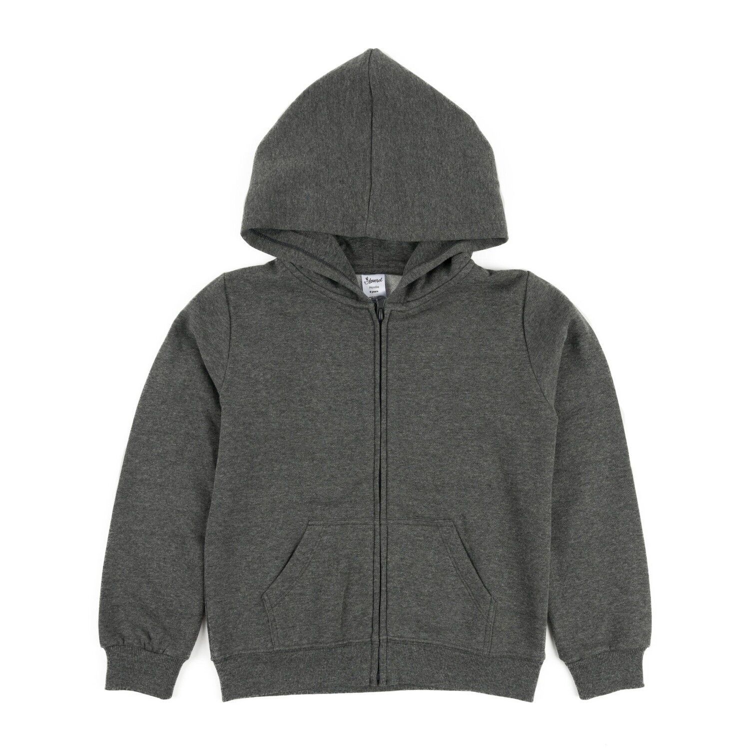 

Детская толстовка на молнии, нейтральный однотонный цвет Leveret, цвет Dark Gray