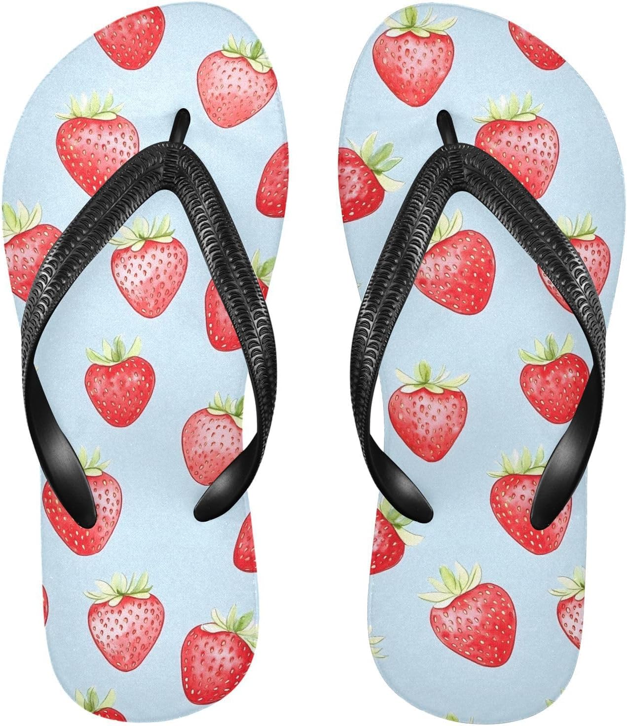 

Розовые клубничные милые пляжные шлепанцы на лето для женщин и мужчин 20861476 Kfbe