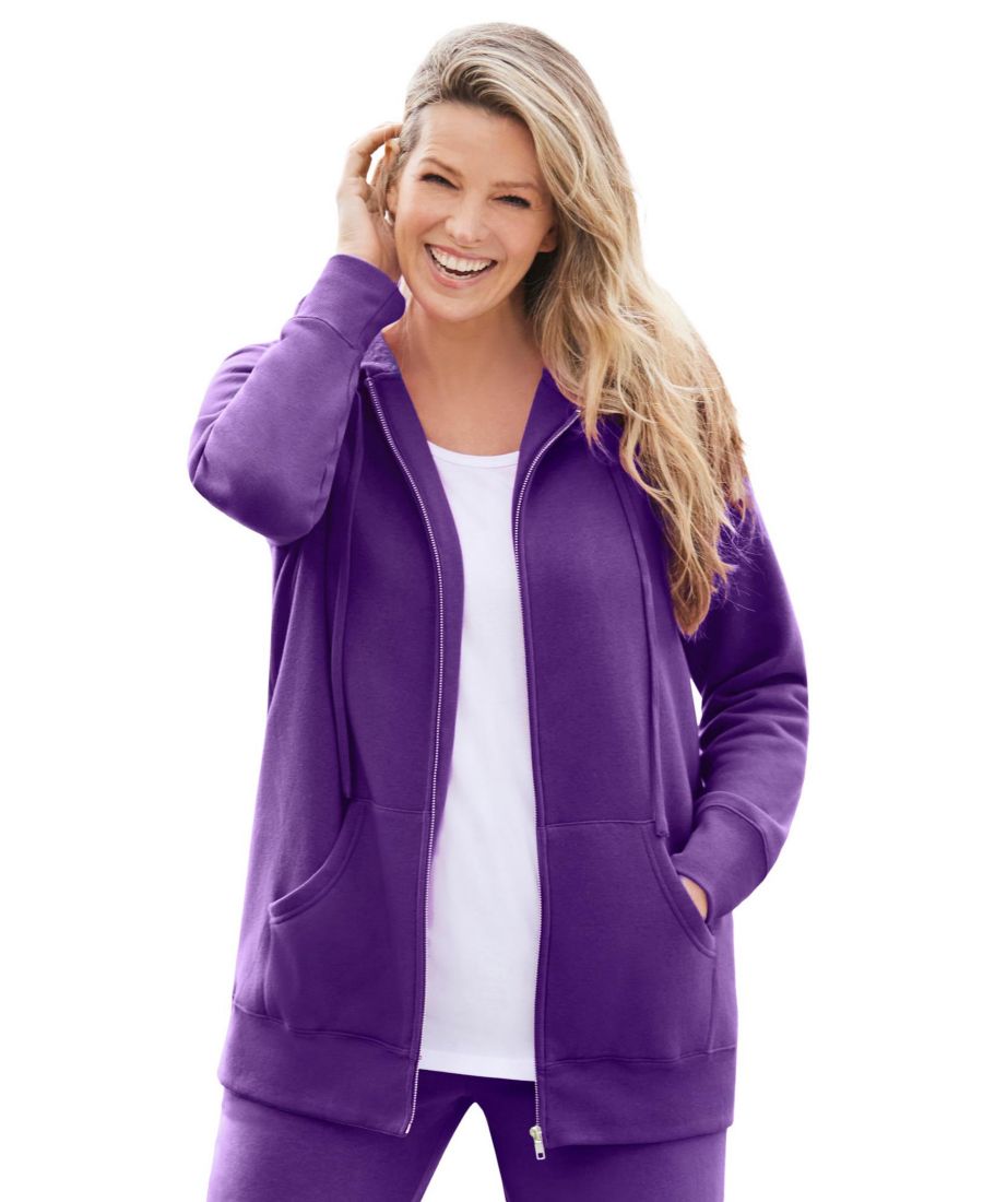 

Толстовка на молнии из флиса больших размеров Better Fleece Woman Within, Radiant purple