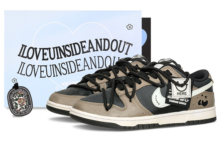 

Кроссовки Nike Dunk Skateboard Shoes Women's Low-Top Black/Brown