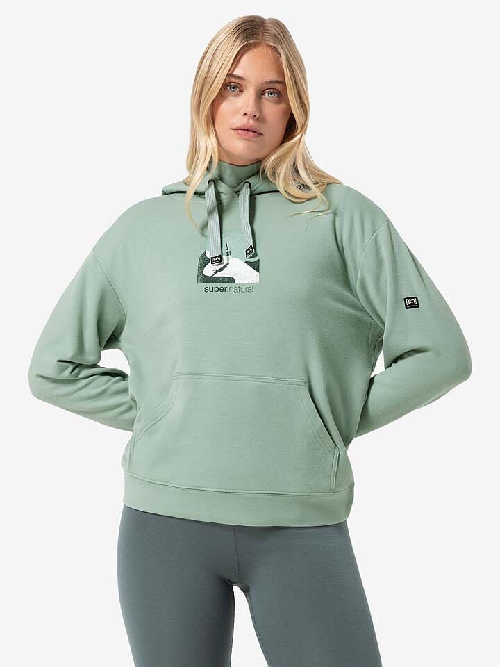 

Толстовка super.natural Hoodie Almost Done, зеленый
