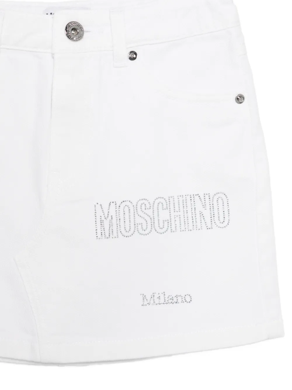 Юбка с украшением в виде логотипа Moschino Kids, белый — фото 3