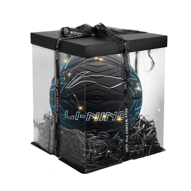 

LINING Баскетбольный мяч PU Blue Black размер 7 тренировочный unisex Китай