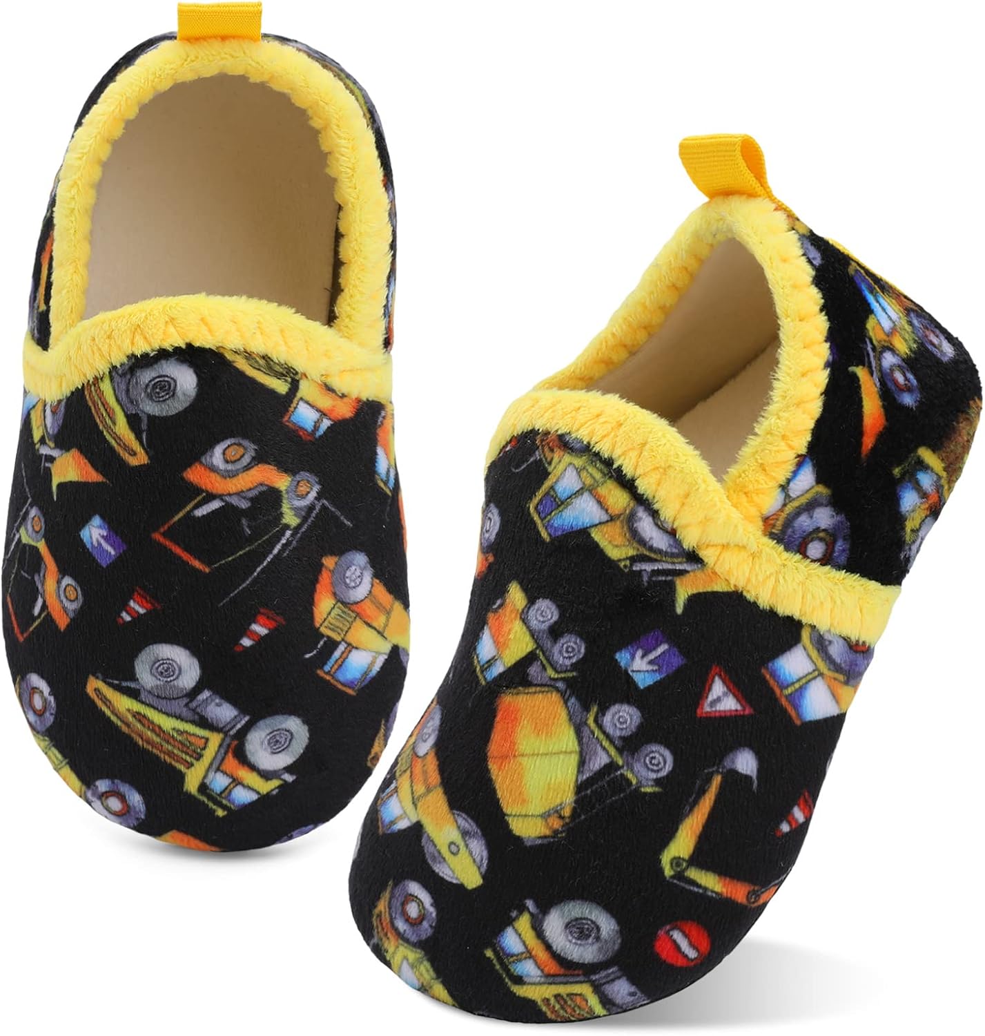 

Домашние тапочки для детей XIHALOOK для мальчиков и девочек с микрофлисовой подкладкой, уютные, с подошвой против скольжения, желтый