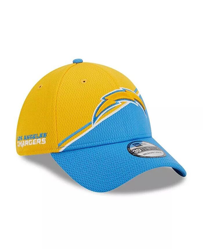 

Мужская кепка Los Angeles Chargers 2023 Sideline 39THIRTY Flex золотистого и синего цвета New Era, золотой