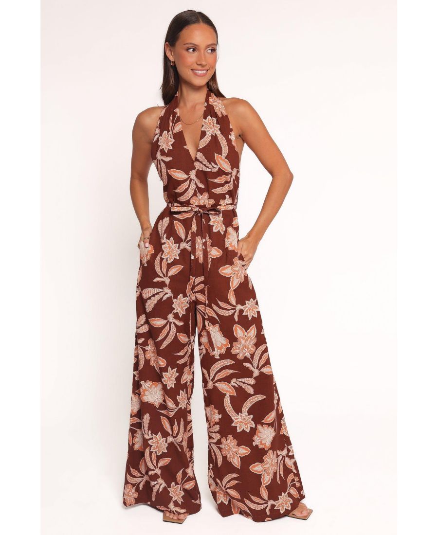 

Женский комбинезон Kehlani с завязками на шее Petal and Pup, Orange floral