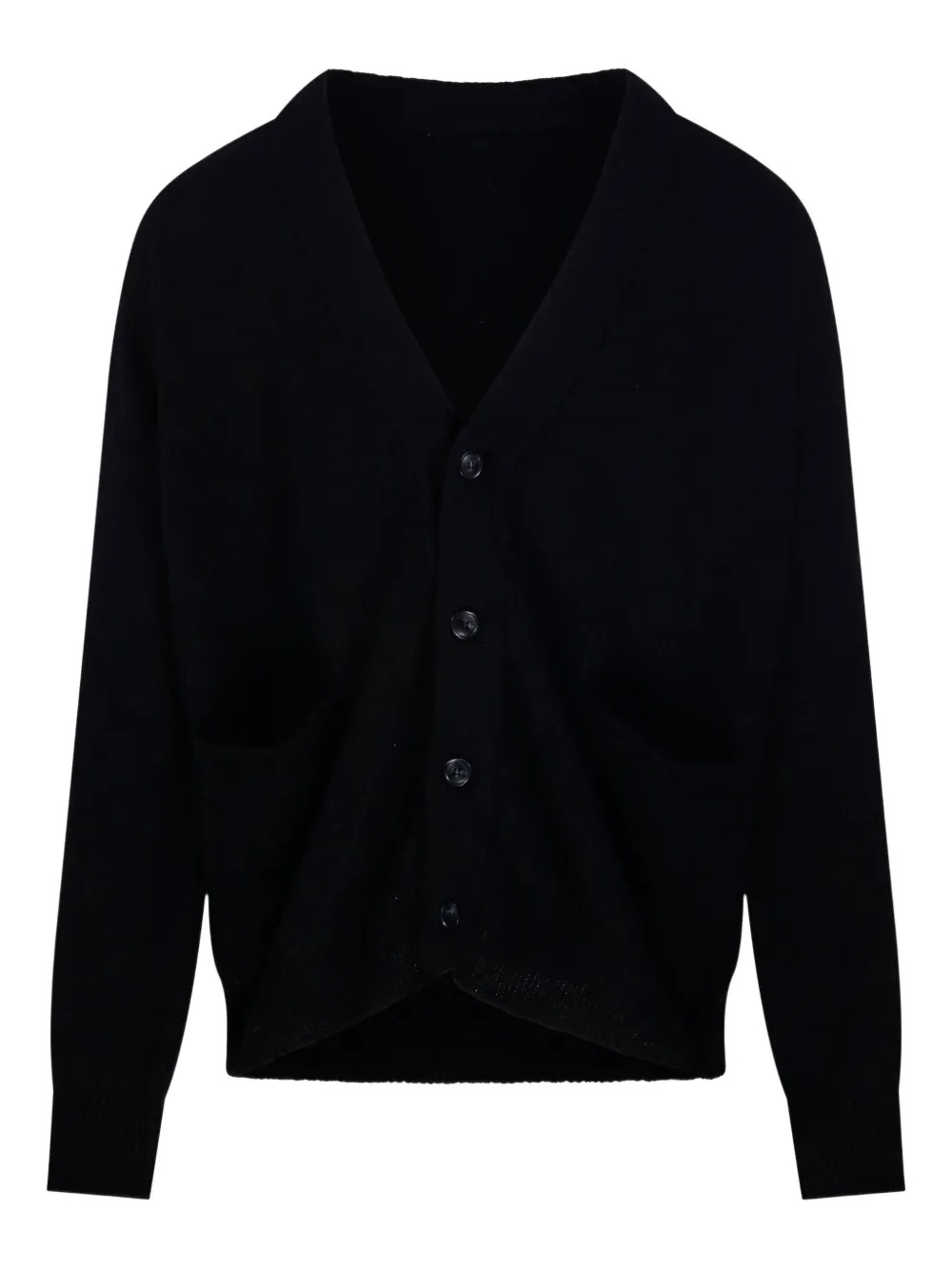 

Кардиган с накладными карманами на пуговицах A PAPER KID, черный