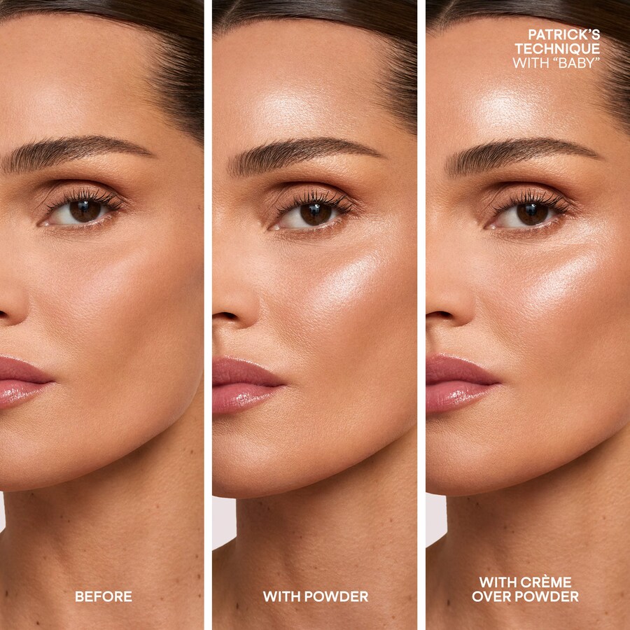 Полупрозрачный хайлайтер Major Glow Creme & Powder Light Reflecting Duo PATRICK TA, 0.21 oz crème and 0.14 oz powder /6 g crème and 4 g powder, Baby — фото 4