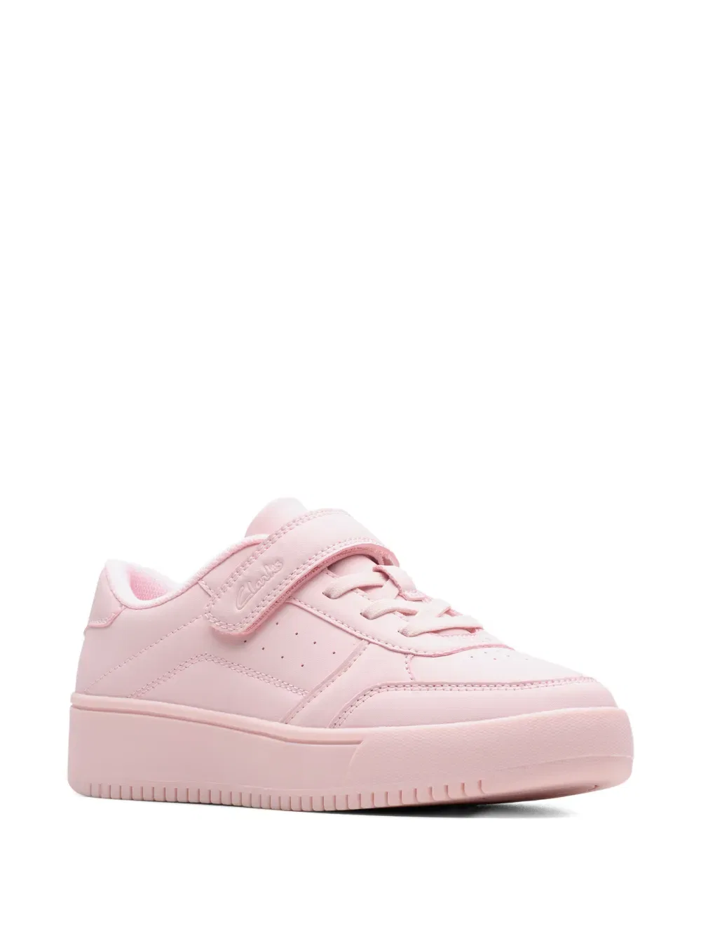 Кроссовки Barley step с ремешком на липучке Clarks Kids, розовый