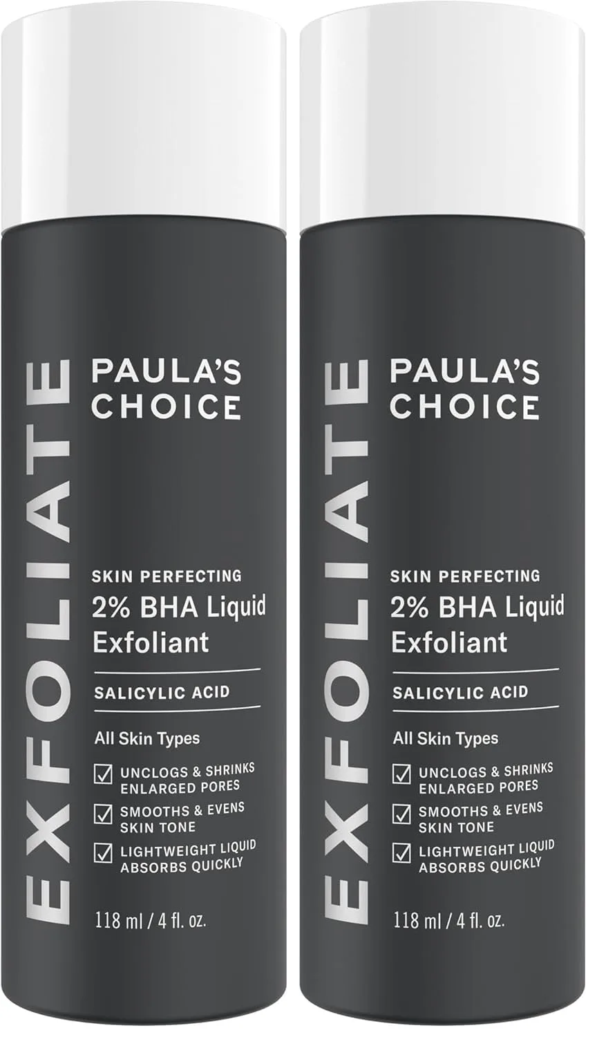 Paula's Choice SKIN PERFECTING 2% BHA жидкий эксфолиант с салициловой кислотой для пор, морщин и черных точек, без отдушек 118 мл (2 шт.)