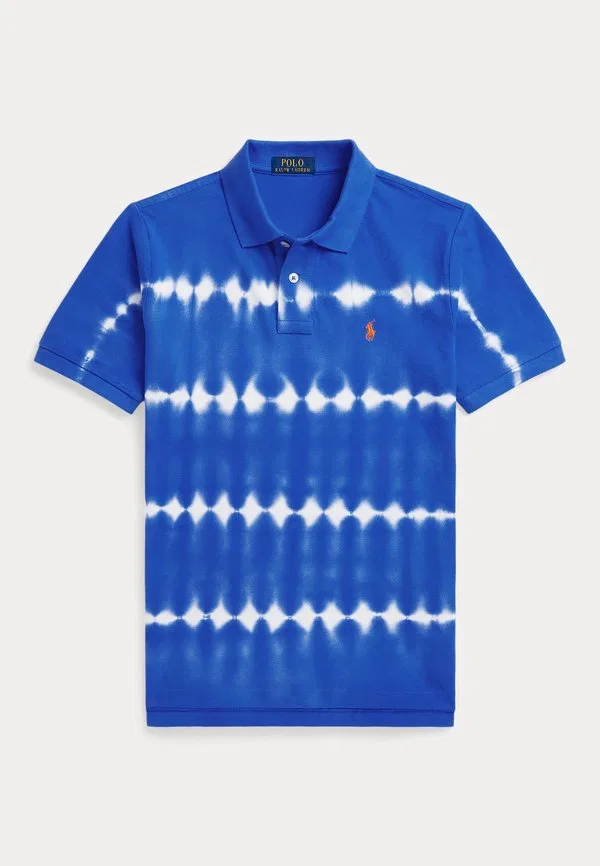 Хлопковая рубашка поло с эффектом тай-дай 714y Polo Ralph Lauren, Pacific Royal