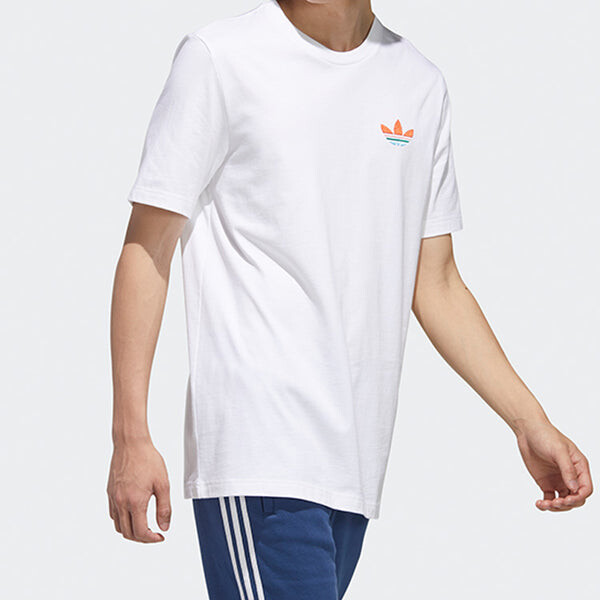 Футболка originals athleisure casual sports short sleeve white Adidas, белый — фото 4