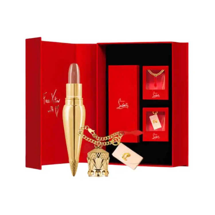 

CL Queen's Baton Помада Набор Satin Luster Легко Растушевывается Натуральный Christian Louboutin, lipsticks #355 nude розовый cameo коричневый+short chain+розовый handbag