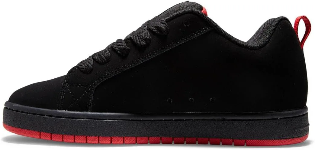 

Мужские кеды DC Mens Court Graffik Casual с низким верхом для скейтборда DC Shoes, черный/серый/красный