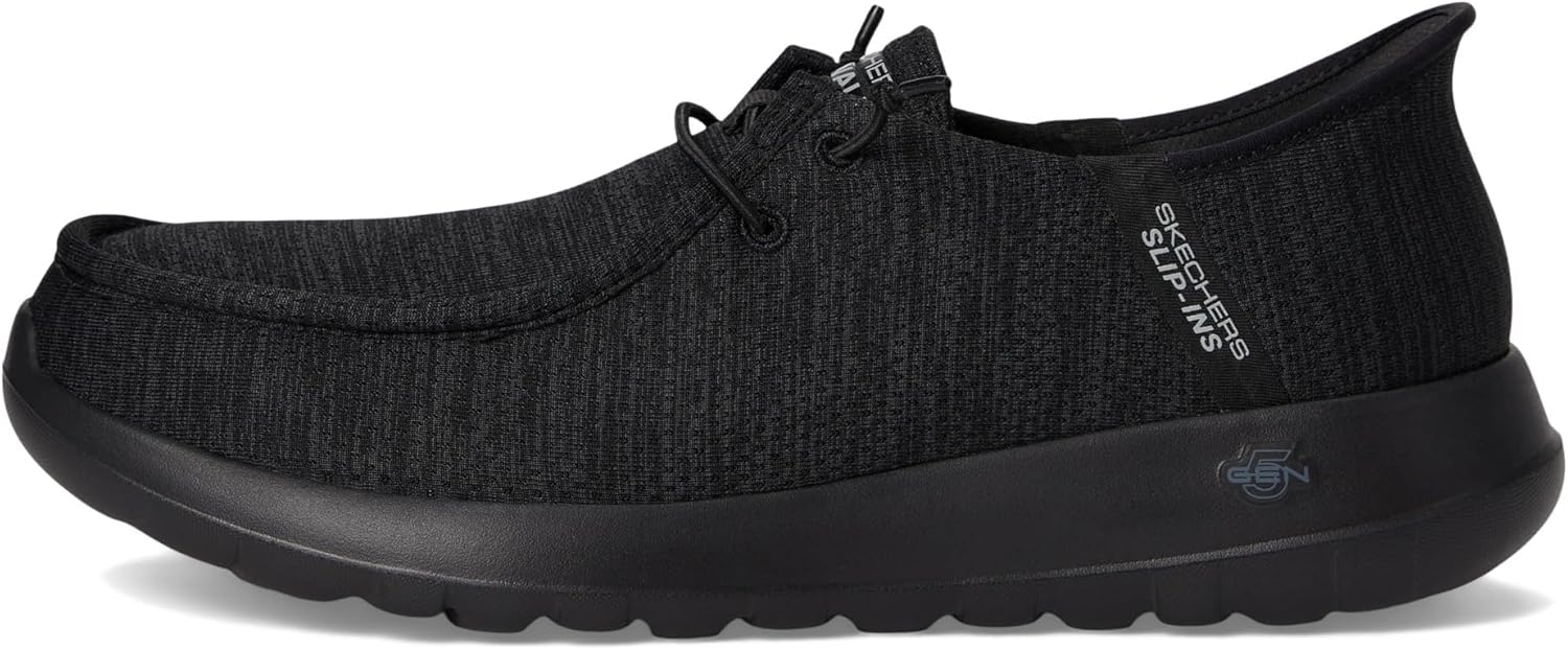 Мужские кроссовки Skechers Go Walk Max с легкой застежкой без использования рук, черный — фото 4