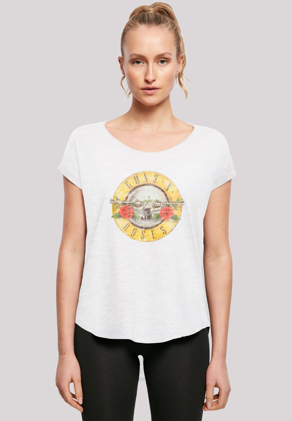 

Футболка с принтом GUNS 'N' ROSES VINTAGE LOGO ROCK MUSIC BAND F4NT4STIC, белый