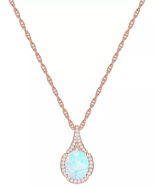 

Ожерелье с овальным ореолом из стерлингового серебра с 14-каратным золотом (также с другими драгоценными камнями) и аметистом (1-1/2 карата) и выращенным в лаборатории белым сапфиром (1/8 карата) длиной 18 дюймов Macy'S, opal