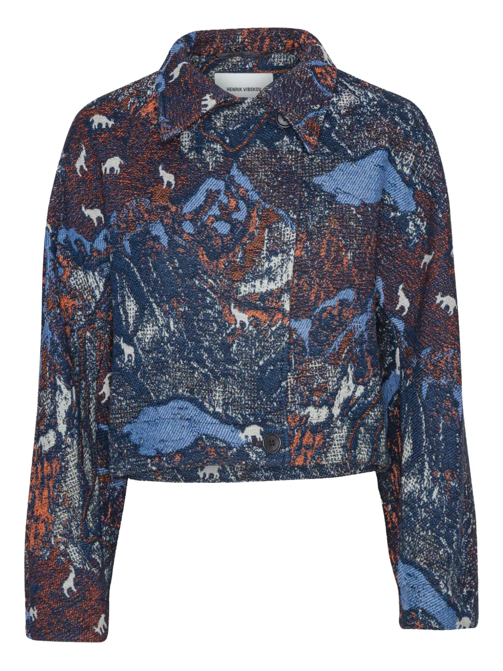 

Куртка из смесовой шерсти Henrik Vibskov, синий