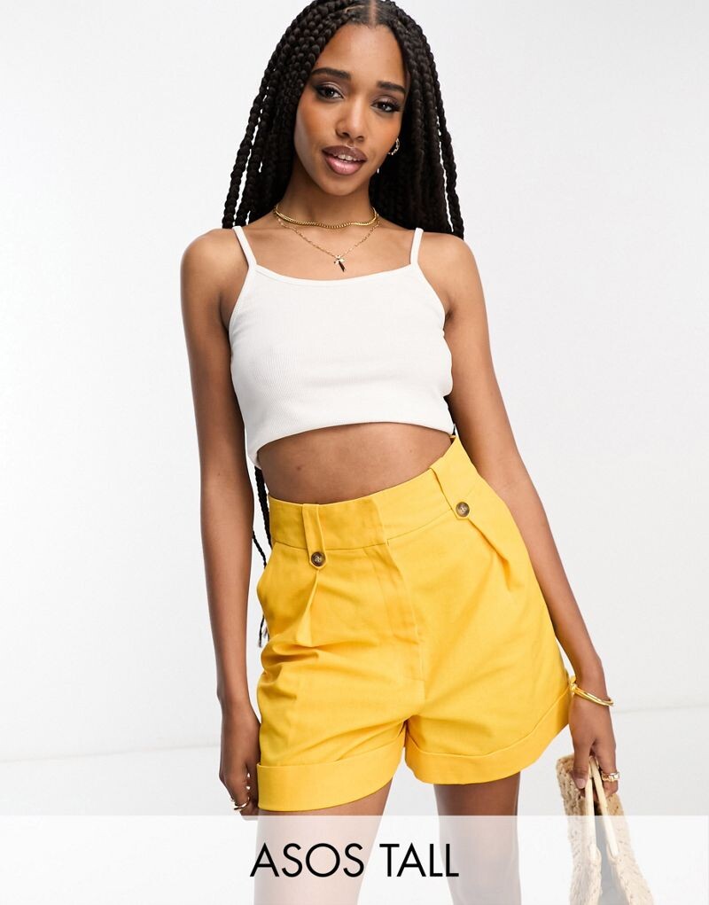 

Цитрусовые шорты для мамы с хлястиками на талии ASOS DESIGN Tall ASOS